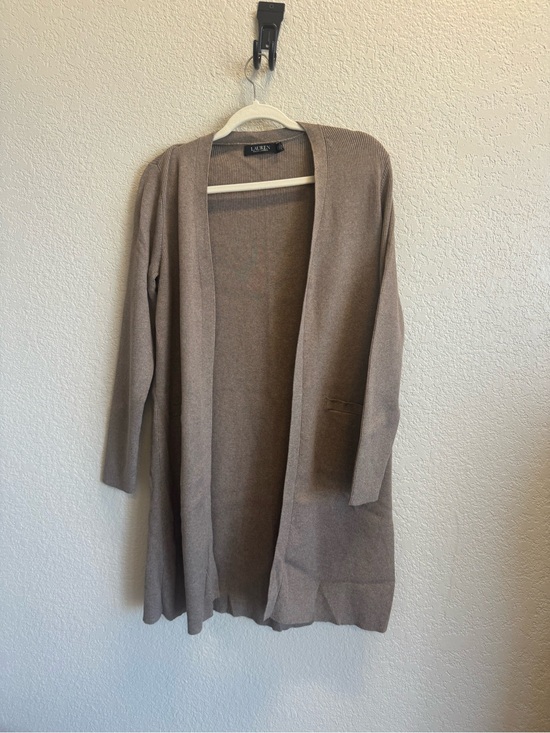 Ralph Lauren Sweaters - Ralph Lauren Open-Front Cardigan Sweater - Taupe